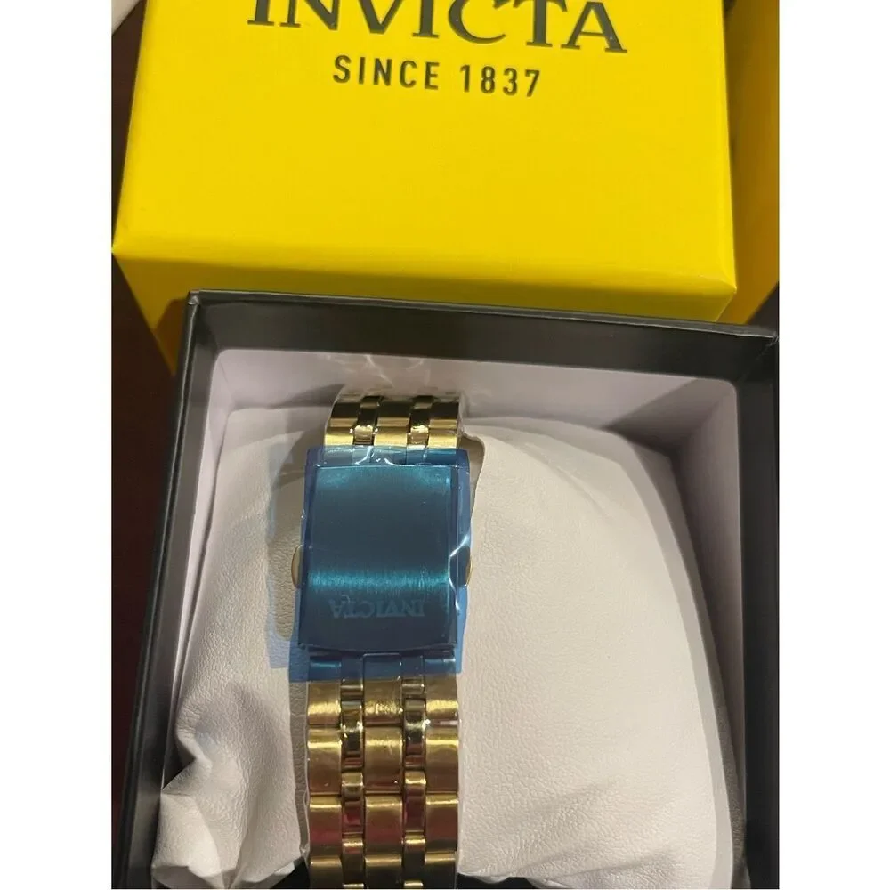 Invicta Men’s Specialty Watch - Gold & Black Crystal Accent Bracelet Watch 69215